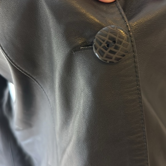 Hugo Boss Select Line Vintage Lambskin Leather Blazer Jacket Black Women’s Sz38 - Picture 7 of 11